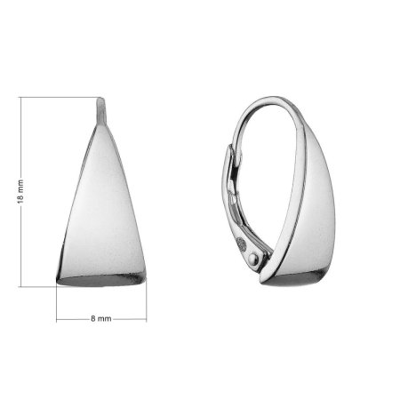 Jednoduché strieborné náušnice 61074