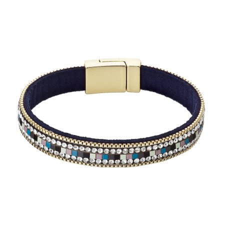 Náramek tmavě modrý textilní 53008.3 blue