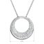 Stříbrný náhrdelník s křišťály Preciosa bílý 32026.1 Krystal