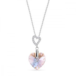 Náhrdelník fialový sa Swarovski Elements Amore NCS622814LAMSH Light Amethyst Shimmer