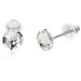 Náušnice so Swarovski Elements biela bodka Kryštál 5 mm