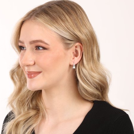 Jednoduché strieborné náušnice 61074