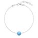 Strieborný náramok so syntetickým opálom svetlo modrý okrúhly 13019.3 Lt. Blue s. Opal