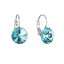 Náušnice Rivoli se Swarovski Elements Light Turquoise 12 mm