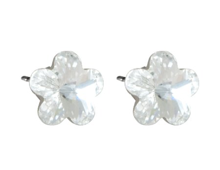 Náušnice so Swarovski Elements kvetinka Krystal 10 mm