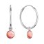 Strieborné náušnice kruhy s oranžovým syntetickým opálom 11401.3 Coral s. Opal