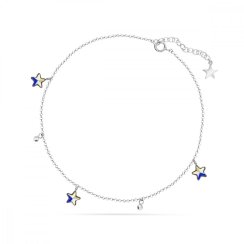 Řetízek na nohu duhový se Swarovski Elements Vilo BA28163AB