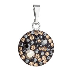 Stříbrný přívěsek s krystaly Swarovski mix barev kulatý 34225.4 Colorado