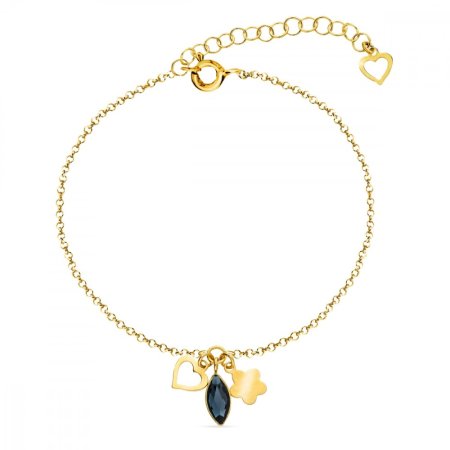 Náramek černý se Swarovski Elements Serenity BGMIX2201GT Graphite