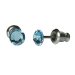 Náušnice so Swarovski Elements bodka Aqua 5 mm