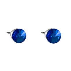 Náušnice se Swarovski Elements tečka Sapphire 5 mm