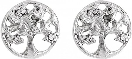 Náušnice číre so Swarovski Elements Strom Krystal
