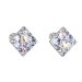 Stříbrné náušnice pecka s krystaly Swarovski fialový kosočtverec 31169.3 Violet