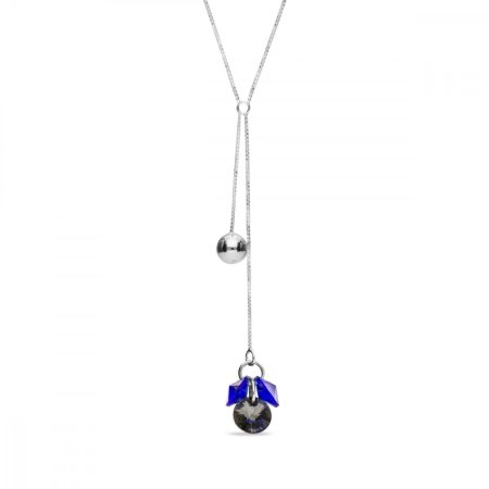 Náhrdelník modro šedý so Swarovski Elements Vinber NKL6428MJBSN Majestic Blue + Silver Night
