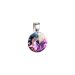 Stříbrný přívěsek s krystaly Swarovski fialový kulatý-rivoli 34112.5 Vitrail Light