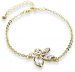Náramok zlatý kvetinka so Swarovski Elements Krystal
