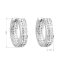 Stříbrné náušnice kruhy s krystaly Swarovski bílý kruh 31120.1 Krystal