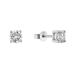 Stříbrné náušnice ELEN 11M00007 moissanite