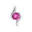 Strieborný prívesok so Swarovski kryštálom ružový 34261.3 Fuchsia