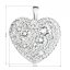 Stříbrný přívěsek s krystaly Swarovski bílé srdce 34243.1 Krystal
