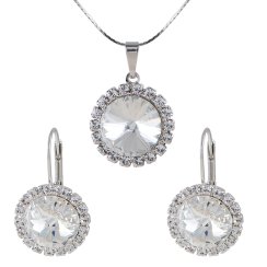 Súprava so Swarovski Elements koliesko Krystal 16 mm