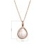 Pozlacený náhrdelník s pravým růženínem 12156.3 rose gold