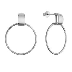Strieborné náušnice visiace kruhy 61167