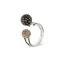 Prsteň sa Swarovski Elements gulička Hematite + Black Diamond