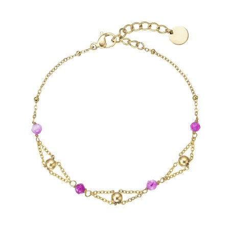 Náramek ocelový s ametystem 43073.3