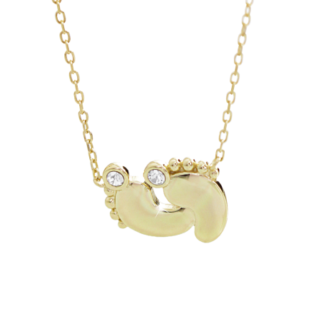 Náhrdelník zlatý nožičky so Swarovski Elements Krystal