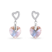 Náušnice fialové se Swarovski Elements Amore KCS622810LAMSH Light Amethyst Shimmer