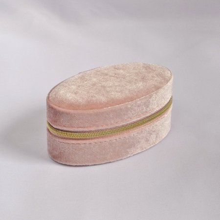 Šperkovnice oválná na zip SK0002 růžová