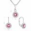 Sada šperkov s kryštálmi Swarovski náušnice a prívesok ružové okrúhle 39109.3 Lt. rose