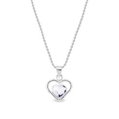 Náhrdelník čirý se Swarovski Elements Sweetheart NM28086C Krystal