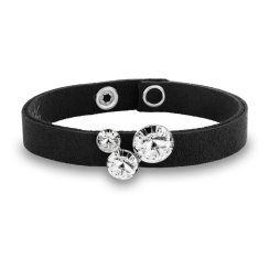 Náramok so Swarovski Elements čierny kryštály Lollipop B11223CZC Kryštál
