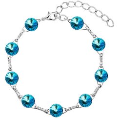 Náramok Rivoli so Swarovski Elements Bermuda Blue 8 mm