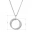 Strieborný náhrdelník tri krúžky 62001