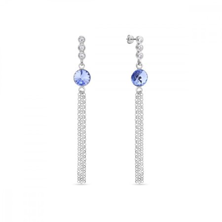 Náušnice modré sa Swarovski Elements Ballena KC1122SS29LS Light Sapphire