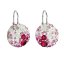 Stříbrné náušnice visací s krystaly Swarovski mix barev kulaté 31176.3 Sweet Love