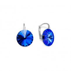 Náušnice modré Rivoli se Swarovski Elements Sweet Candy K112212SA Sapphire 12 mm