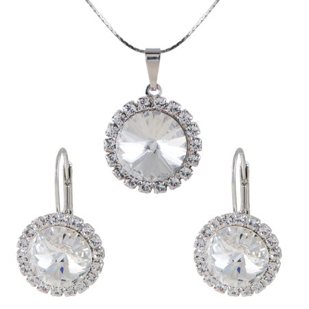 Souprava se Swarovski Elements kolečko Krystal 16 mm
