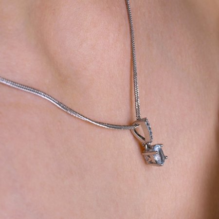 Strieborný náhrdelník luxusný s pravými minerálnymi kameňmi modrý 12082.3 london nano, sky topaz