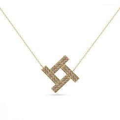 Náhrdelník zlatý so Swarovski Elements Sol NGFMP4GSGS Golden Shadow