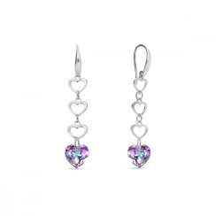 Náušnice fialové sa Swarovski Elements Feeling KWS64328VL Vitrail Light