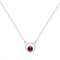 Náhrdelník červený se Swarovski Elements Fame NOM1122SS29SC Scarlet