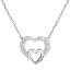 Strieborný náhrdelník s kryštálmi Swarovski biele srdce 32032.1 Krystal