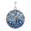 Stříbrný přívěsek s krystaly Swarovski modrý kulatý 34131.3 Blue Style