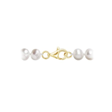 Perlový náhrdelník z říčních perel se zapínáním ze 14 karátového zlata 922001.1/9260 bílý