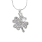 Náhrdelník číry so Swarovski Elements Štvorlístok Kryštál