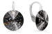 Náušnice čierne Rivoli sa Swarovski Elements Sweet Candy KA112214BP Black Patina 14 mm